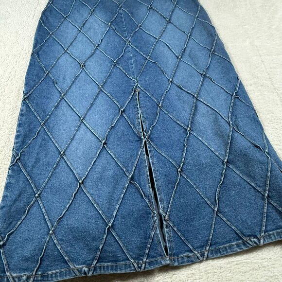 Vintage 90s The Blues Women’s Plus Size Midi Demim Skirt - Picture 4 of 7